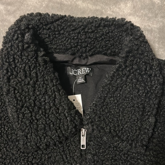 Jcrew Cropped Sherpa Jacket Bomber Jacket Cozy Coat - Picture 6 of 10